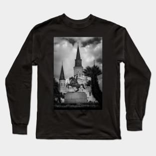 General Of New Orleans In Black and White Long Sleeve T-Shirt